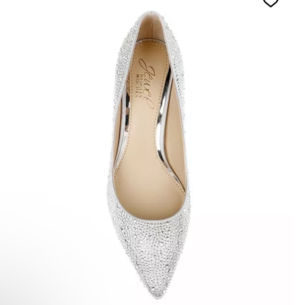 Jewel Badgley Mischka Glittering Silver Heels